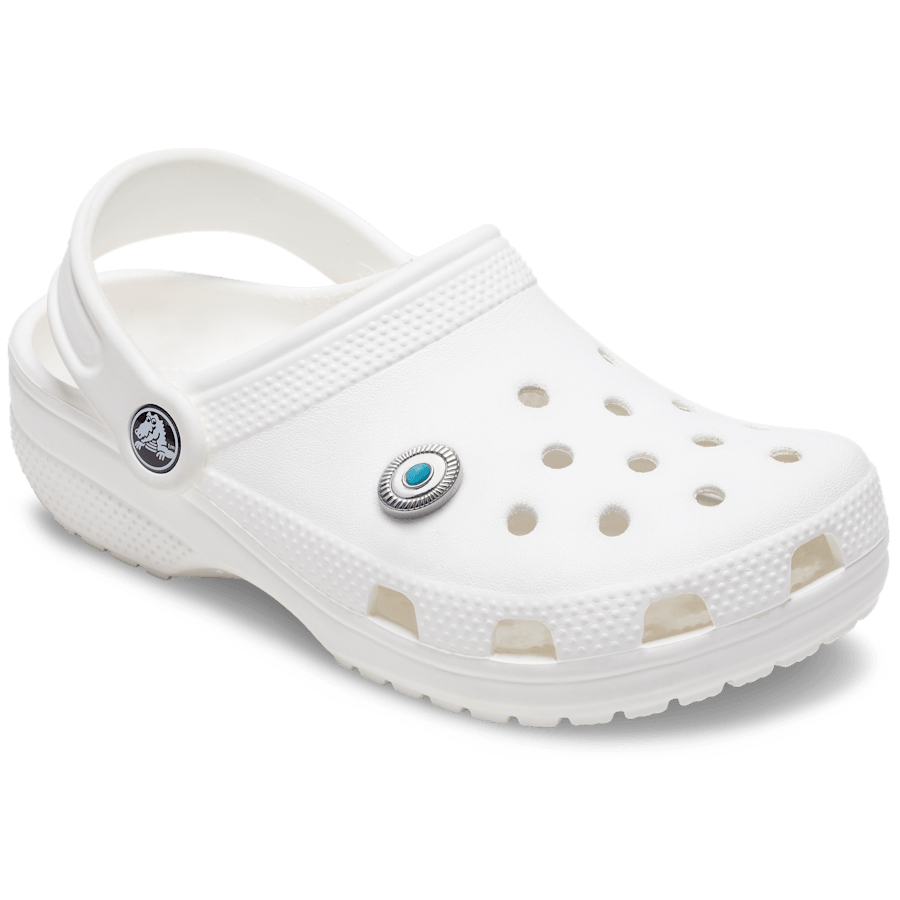 Crocs - Silver Turquoise Emblem Jibbitz™ charms