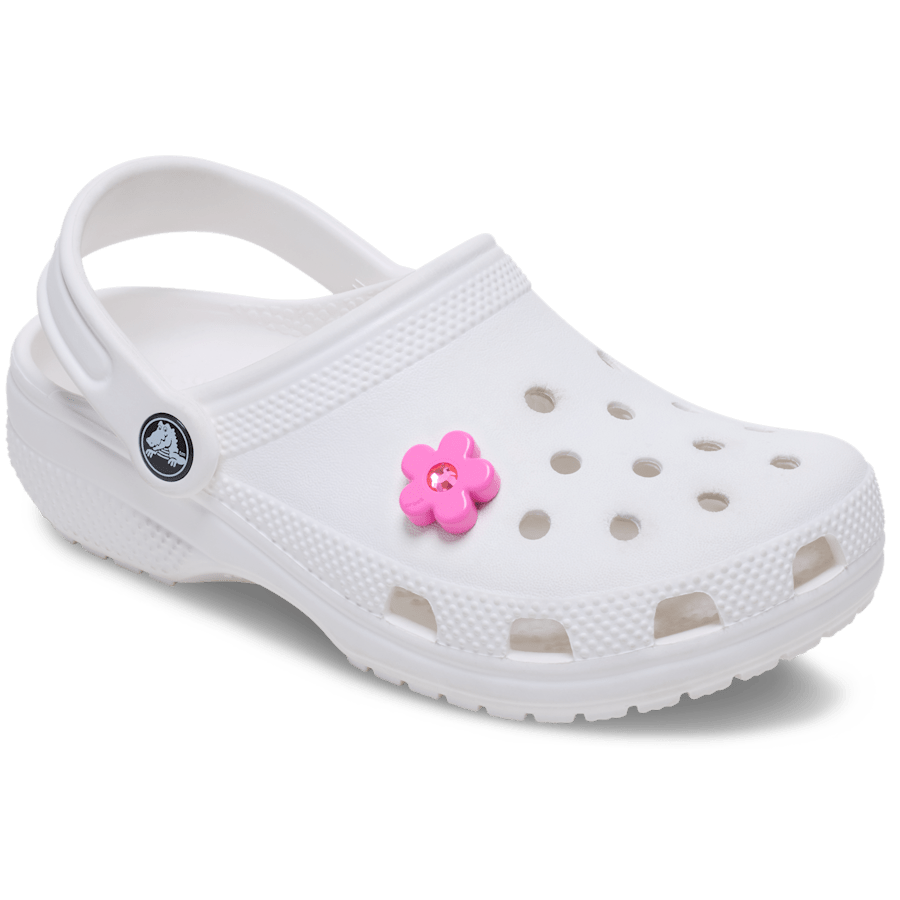 Crocs - Bright Pink Flower With Gem Jibbitz™ charms