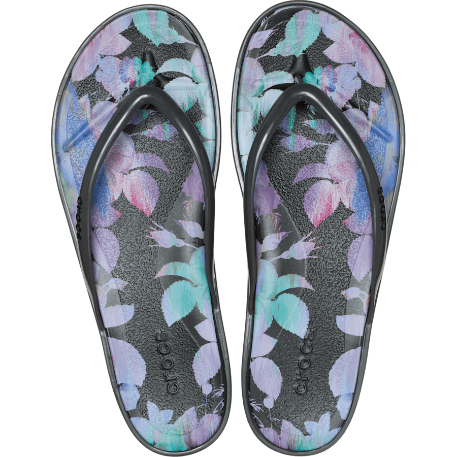Crocs - Miami Round Toe Dark Floral Flip